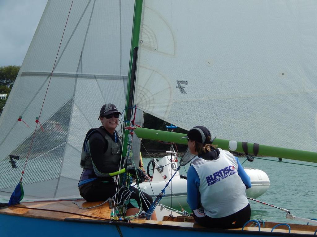 Milly Joseph enjoying her first sails on a Javelin - 2016 Sanders Cup © Ruth WCC